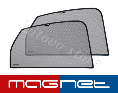 Suzuki Swift (2004-2010) комплект бескрепёжныx защитных экранов Chiko magnet, задние боковые (Стандарт)